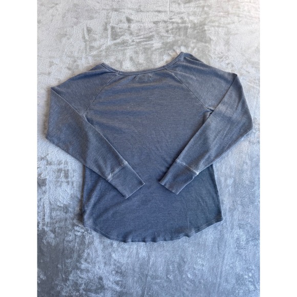 American Eagle Thermal Shirt Womens XL Gray Minimalist Grunge Layering Top - Picture 7 of 7